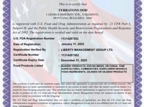 FDA USA Certification Food Industry